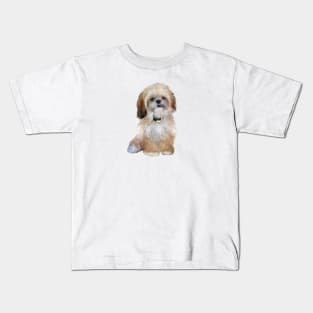 A Cream and Brown Shih Tzu - Just the Dog Kids T-Shirt